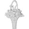Ekena Millwork 4 1/4"W x 6 1/4"H x 7/8"P Flower Basket Center Onlay ONL04X06X01FL - alternate 1